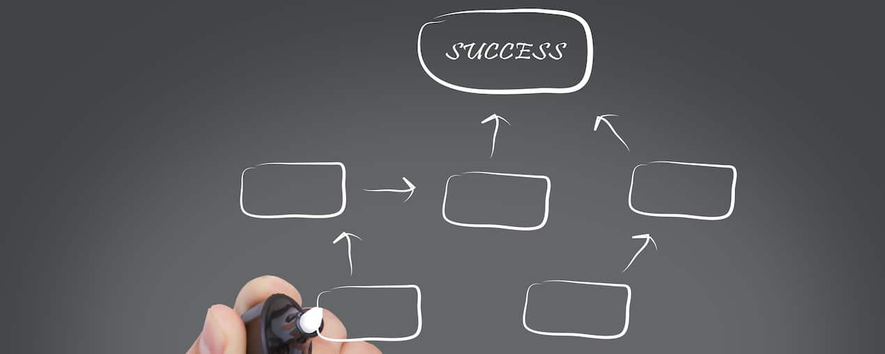 Businessman hand drawing a social network scheme on a whiteboard